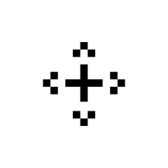 Obraz premium rotation, point, size, position and arrow icon. Perfect for application, web, logo, game and presentation template. icon design pixel art and line style