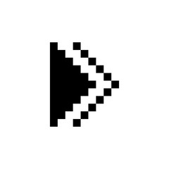 next, skip, up, down, left, right and arrow icon. Perfect for application, web, logo, game and presentation template. icon design pixel art and solid style
