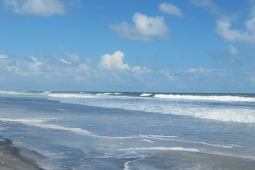 Beautiful ocean view on Atlantic coast of North Florida 