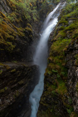 Fototapeta na wymiar 'silver' waterfall in Abisko