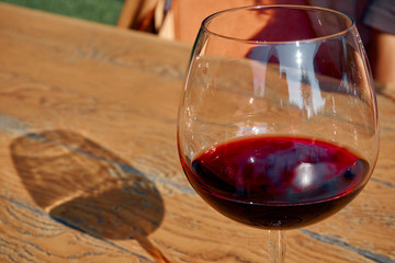 Glass of Fresh Red Wine for Celebration