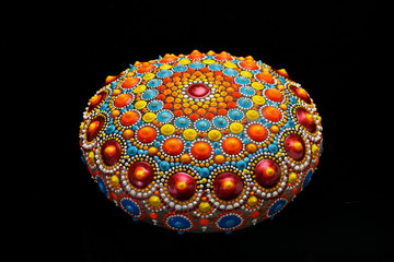Beautiful hand painted mandala rock
