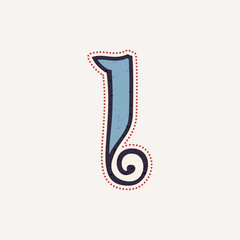 Letter I logo in true celtic knot-spiral style.