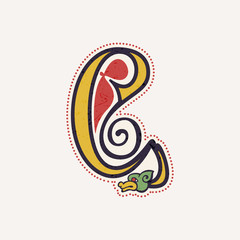 G letter logo in true celtic knot-spiral style.