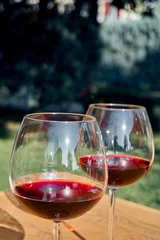 Fotobehang Two Glasses of Fresh Red Wine for Celebration © Altan