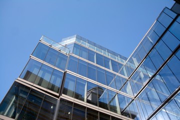 Office building in city center on a background closeup
