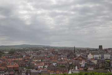 Fototapeta na wymiar View of Whitby town in Yorkshire in England