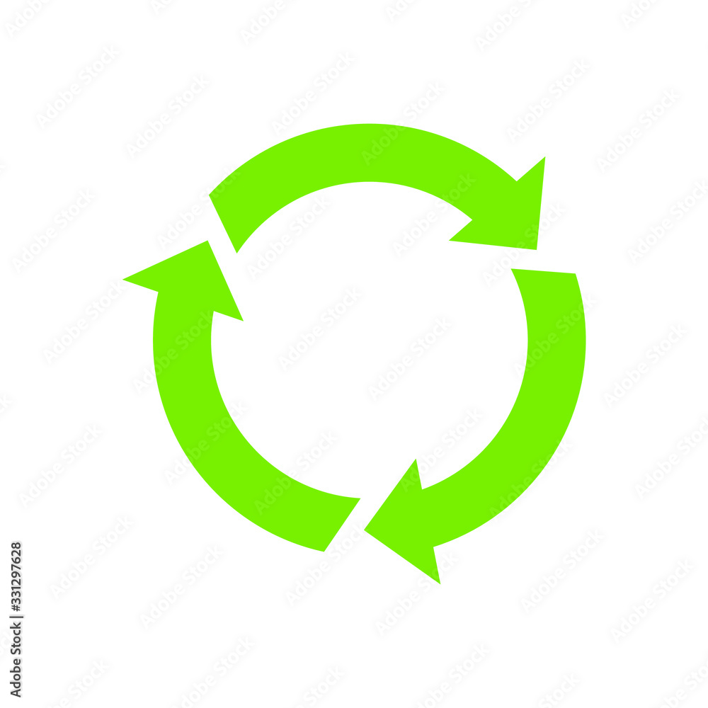 Aufkleber recycle icon vector sign isolated color editable. recycle recycling symbol template for graphic and 