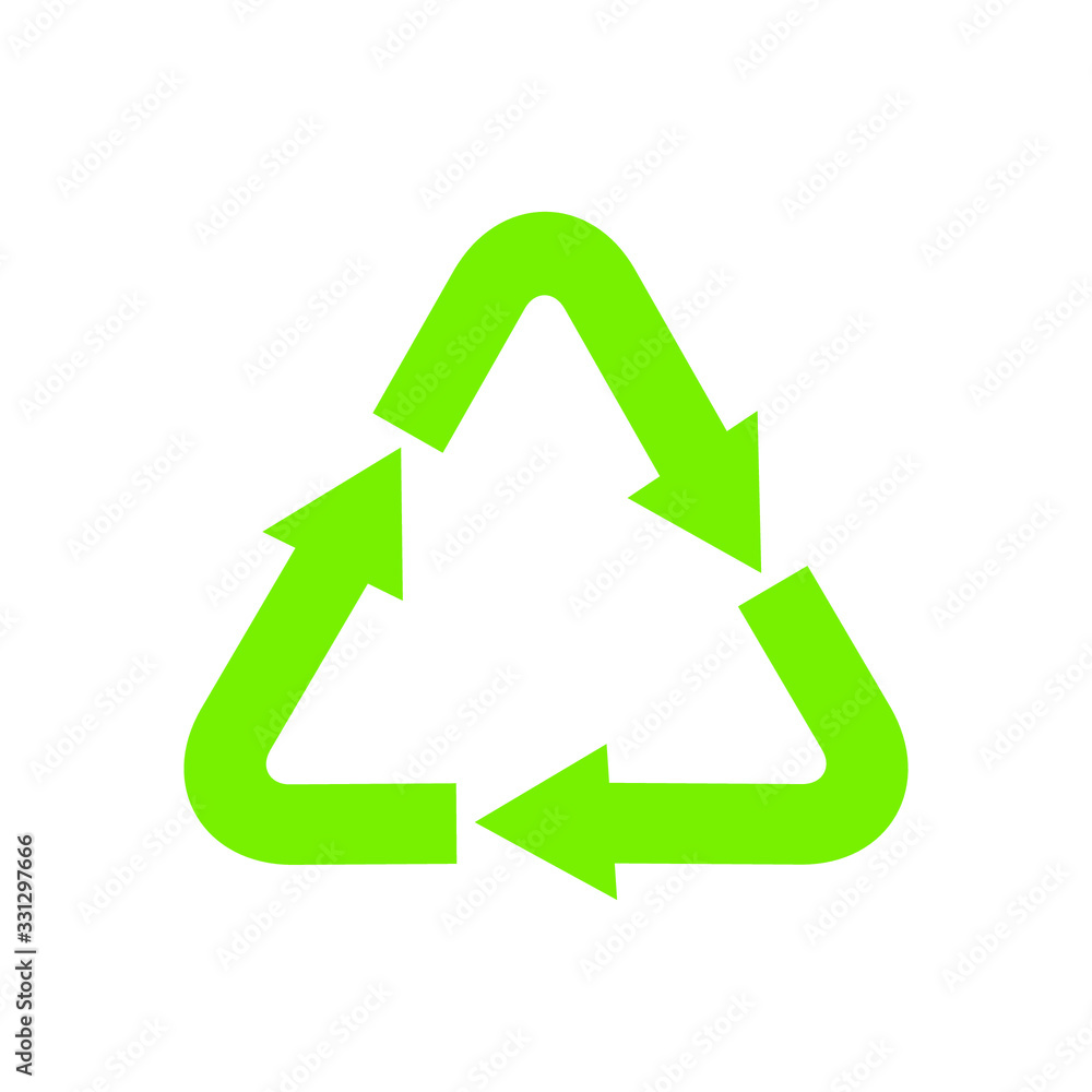 Aufkleber recycle icon vector sign isolated color editable. recycle recycling symbol template for graphic and 