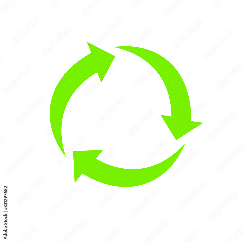 Aufkleber recycle icon vector sign isolated color editable. recycle recycling symbol template for graphic and 