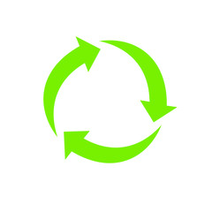 Recycle icon vector sign isolated color editable. Recycle Recycling symbol template for graphic and web design on white background