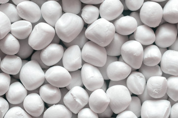 White polymer dye in granules, background texture