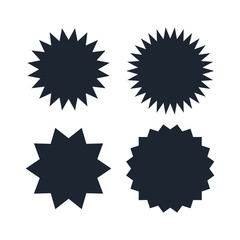 starburst badges icon vector sign isolated color editable. starburst symbol template for graphic and web design on white background