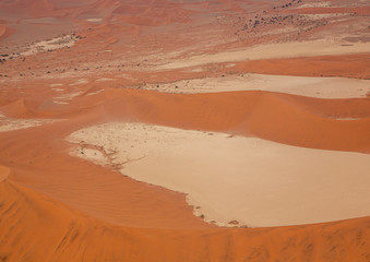 Aerial picture of the landscape of the Namib Desert in western Namibia