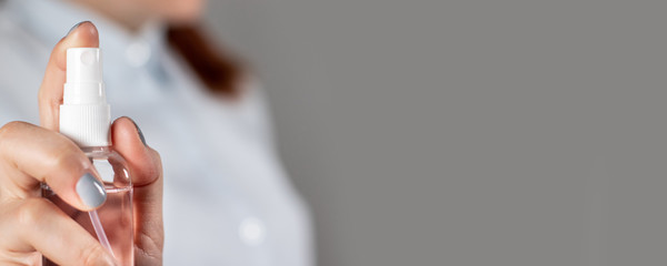 Hand sanitizer gel for hand hygiene coronavirus protection.