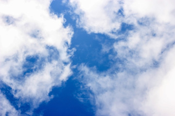 Blue sky with white clouds