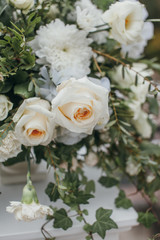 Obraz na płótnie Canvas White Floral Wedding Decoration