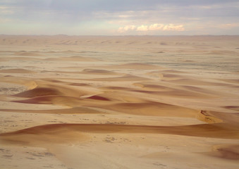 Aerial picture of the landscape of the Namib Desert in western Namibia