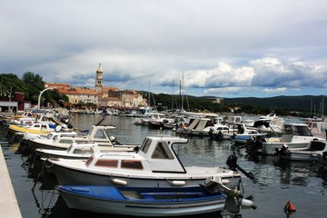 Fototapeta na wymiar port of Krk, island Krk, Croatia