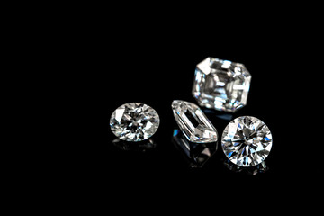 Diamonds on Black background