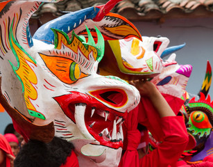 Corpus Christi dancing devils Mask, Miranda, Venezuela