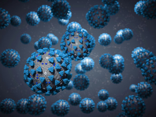 Obraz na płótnie Canvas Coronavirus or Covid-19 cell pandemic virus