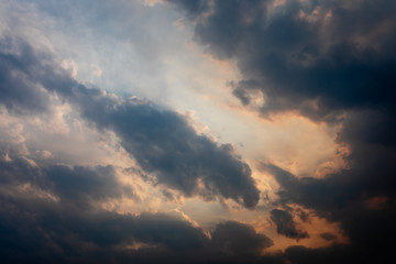 Cloudy and dramatic sky