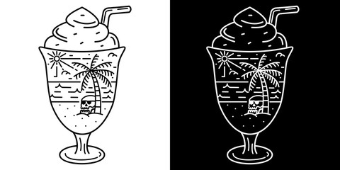 Monoline Ice Cream Design