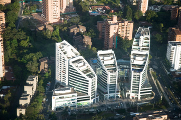 Medellin, Antioquia, Colombia. November 30, 2009: View of San Fernando Plaza in Poblado
