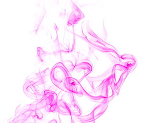 Fototapeta premium Fioletowy dym na białym tle