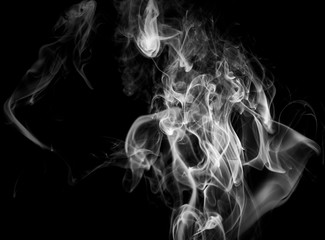 Smoke on black background