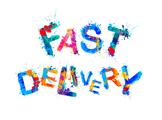 Fast delivery. Word of splash paint letters