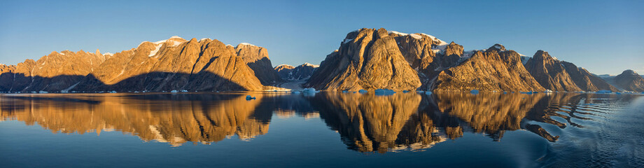 Beautiful landscape with iceberg in Greenland at summer time. Sunny weather.