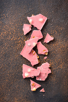 Pink or ruby chocolate, trendy food