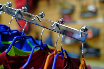 clothes hanging on hangers