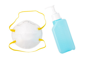 Mask for wearing germ protection Coronavirus or covid19 for doctors and hospitals in isolated on white with Clipping Path.