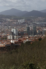 Panoramic view of the town of Bilbao