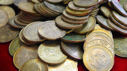 Monedas de 100 pesetas de plata del General Franco