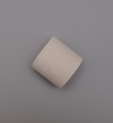 Toilet paper on background.