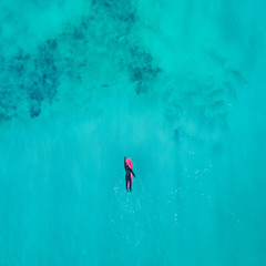 Surfer from above
