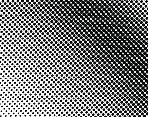 Halftone dots in Speed Lines Form . Vector Illustration .Technology Logo . Design element . Abstract Geometric shape