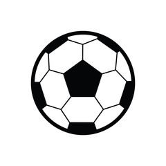 Fototapeta premium Soccer ball icon. Flat vector illustration with white background