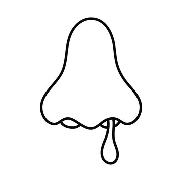 nasal mucus, line style icon