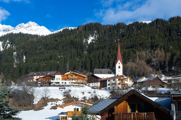 Landscape image of the Austrian ski village