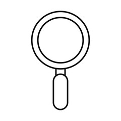 magnifying glass lens, line style icon