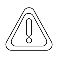 warning sign, line style icon
