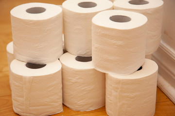 prepared with toilet paper