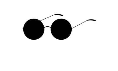 sunglasses retro style vector isolated - obrazy, fototapety, plakaty
