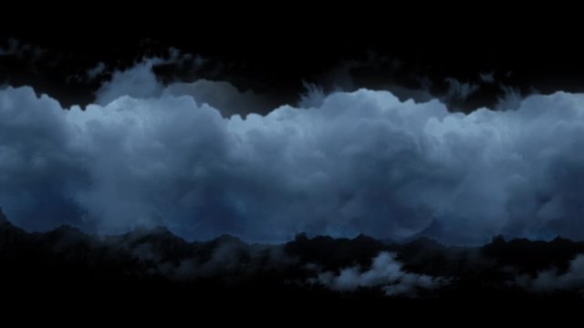 Cloud alpha cloud green pre-keyed with alpha channel cloud formations in time lapse effects. Cotton cloud cluster black sky background. Beautiful clouds green box ready to cut background. SERIAL VIDEO