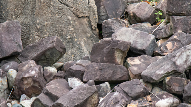 Rocks pebbled stones cracks